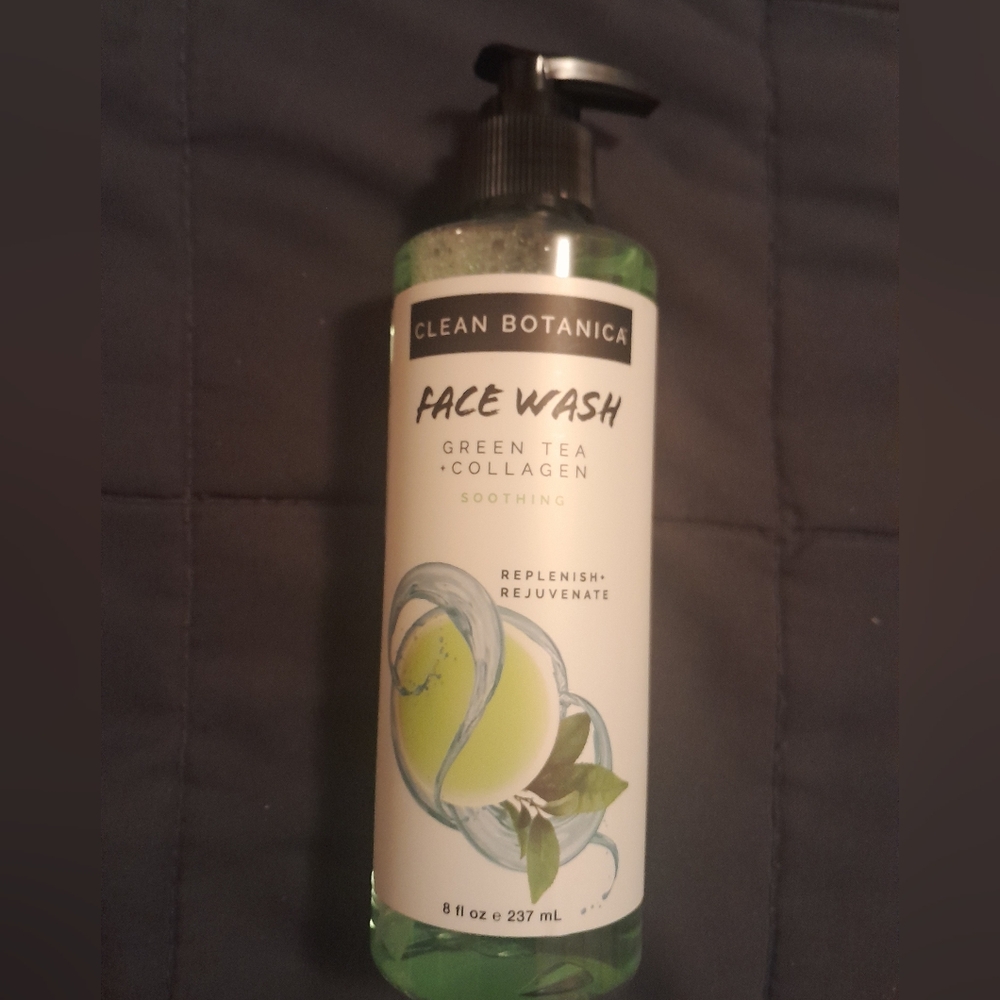 Clean Botanica Green Tea + Collagen Face Wash 8 oz